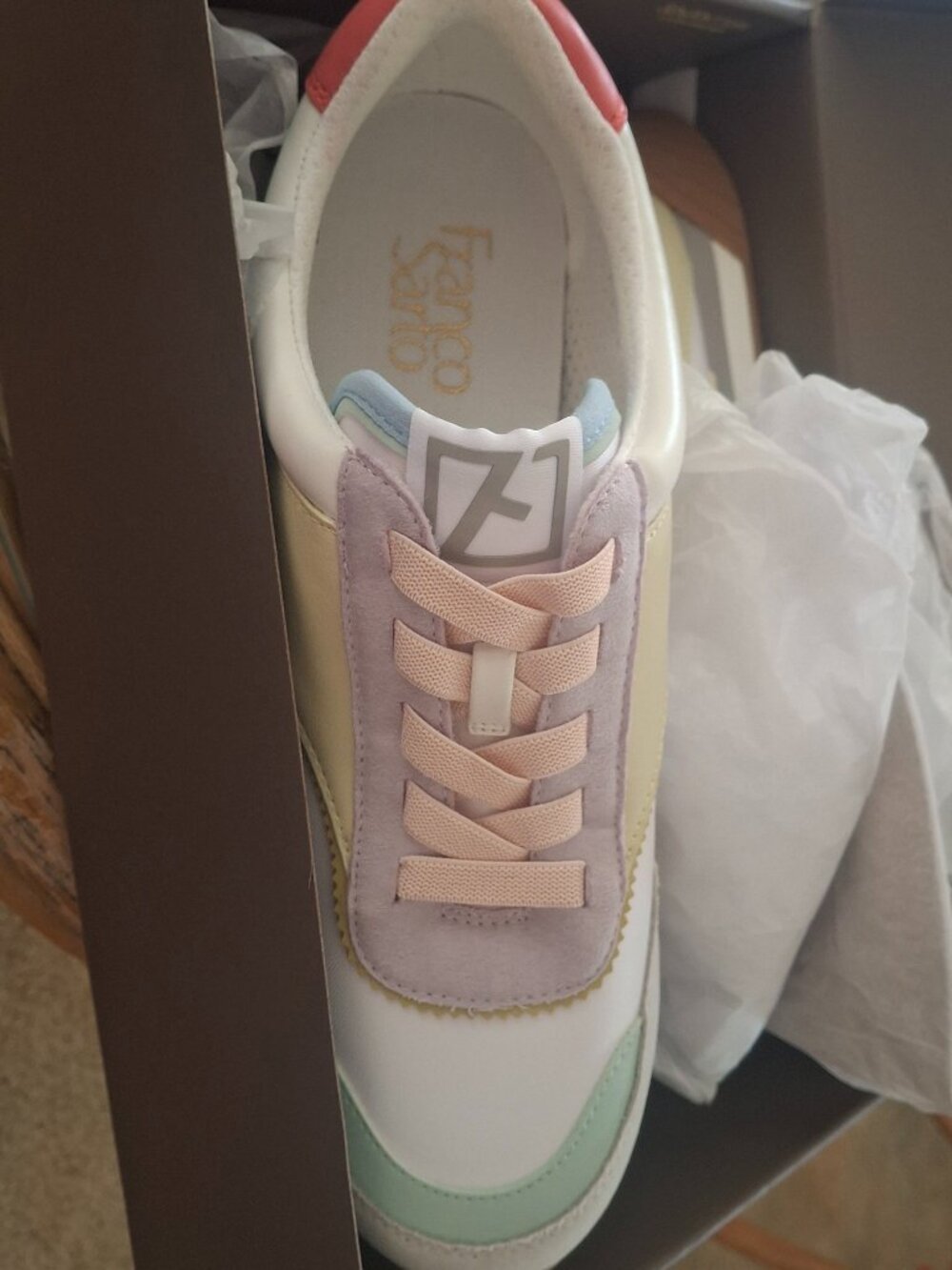 New in Box Sz 9.5 M Franco Sarto Brescia Pastel Sneakers - Picture 3 of 8